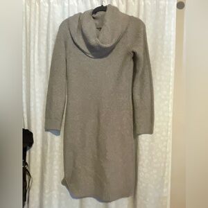 Rachel Zoe Taupe Cowl Neck Sweater Dress